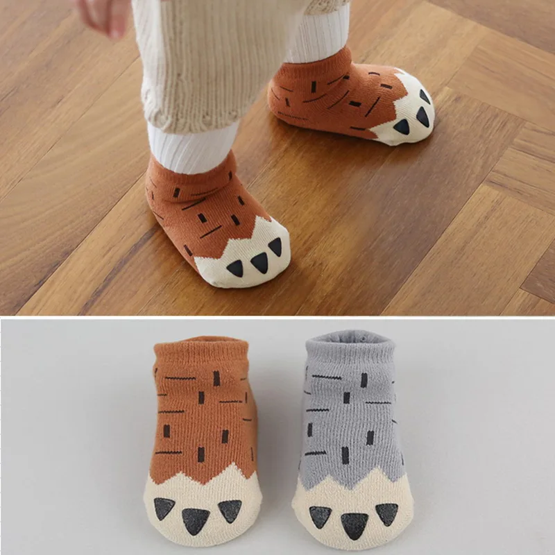 Calcetines con patitas de algodón para recién nacido invierno - imagen 5