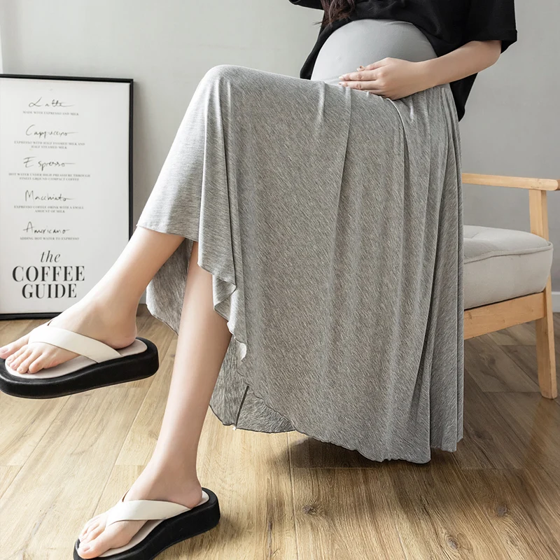 Falda de maternidad suave con cintura elástica – Ropa de embarazo - imagen 5