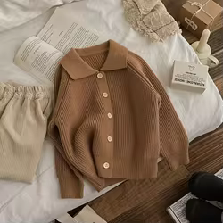 Cárdigan de lana para niños, grueso y cálido para invierno