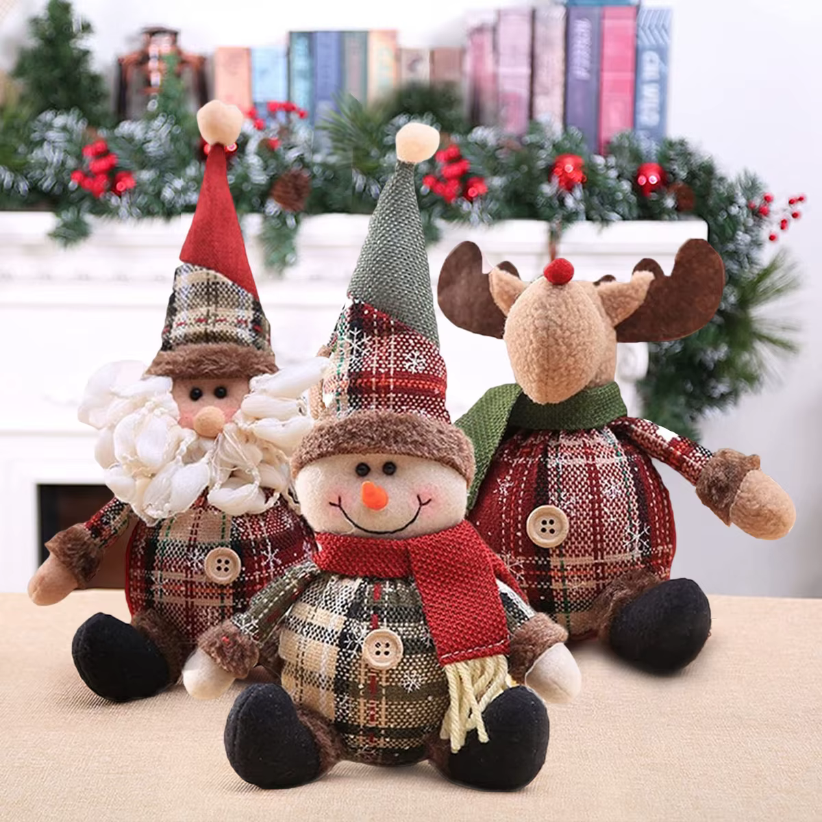 Adornos navideños infantiles con muñeco de nieve y alce - imagen 3