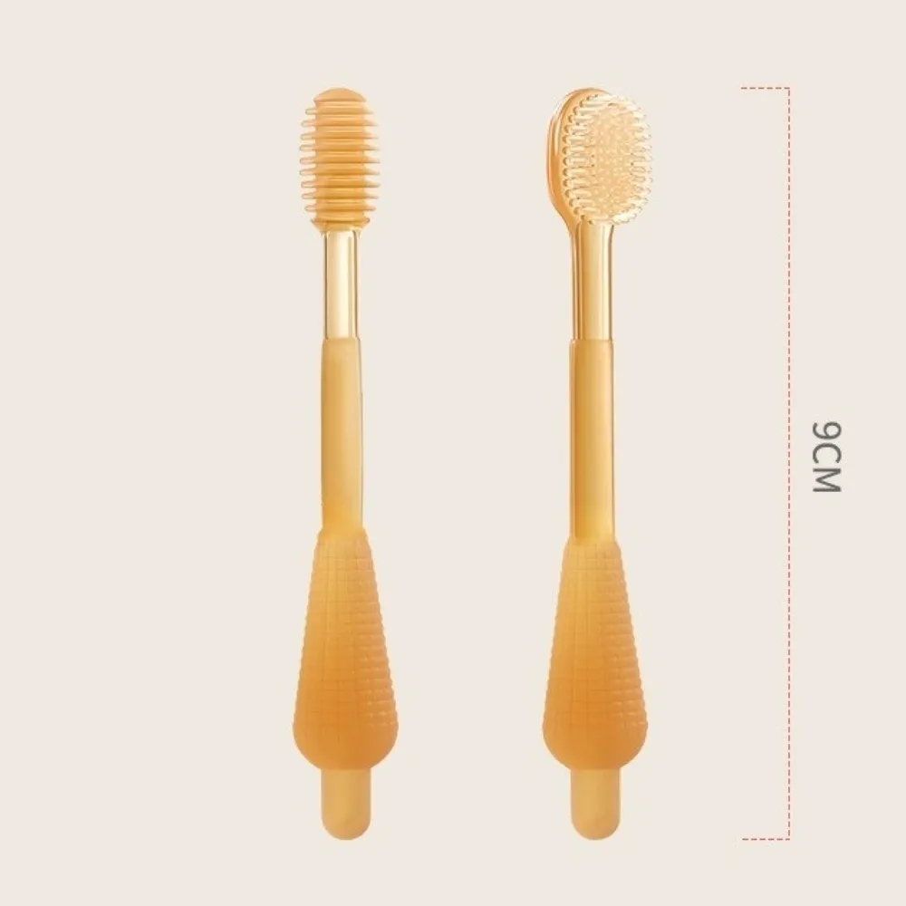 Cepillo dental silicona suave con limpiador de lengua para bebé
