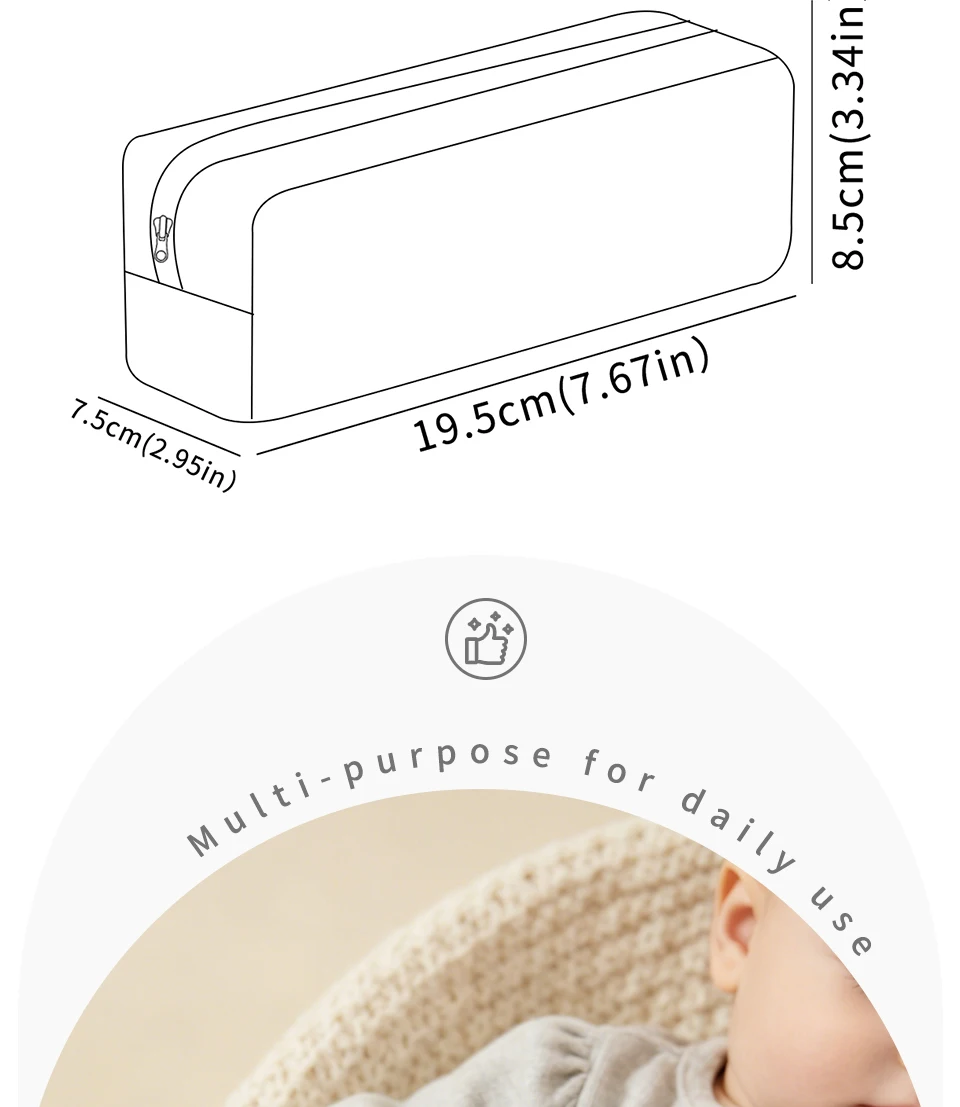 Bolsa de maquillaje estética para transportar cómodamente