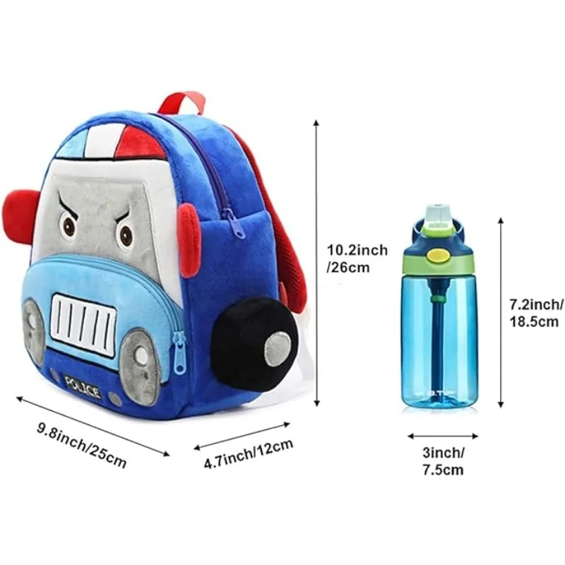 Mochila de felpa suave para niños - Morral escolar con dibujos - imagen 3