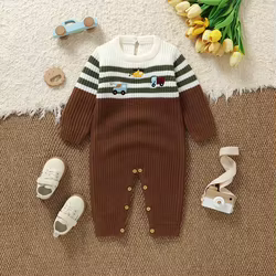 Pelele de punto para bebé recién nacido – Conjunto invernal
