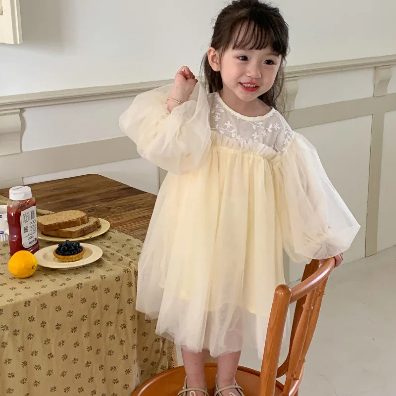 Vestido de princesa de niña con encaje y tul para fiesta - imagen 3