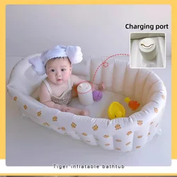 Bañera inflable para bebés Love Bear con inflado automático