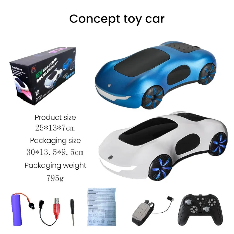 Coche RC con luces de pulverización para niños - imagen 2