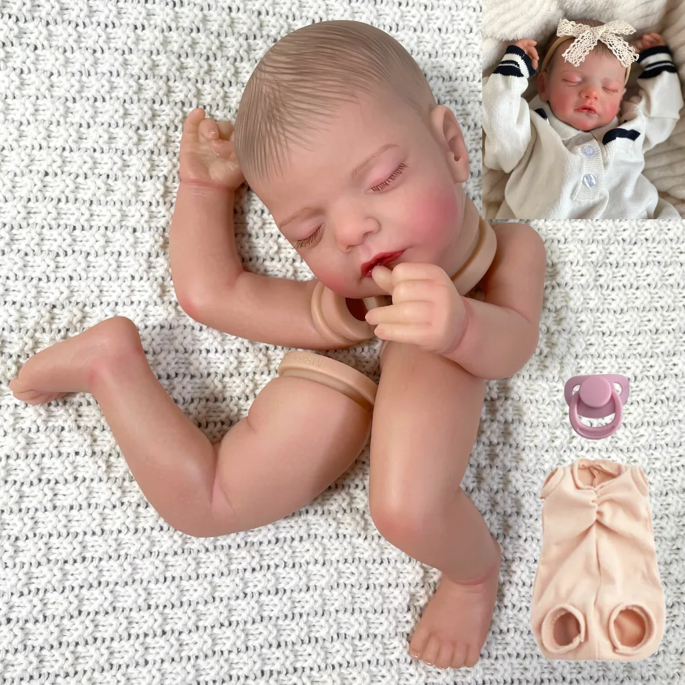 Bebé Reborn Sam realista 48 cm piel 3D con venas visibles