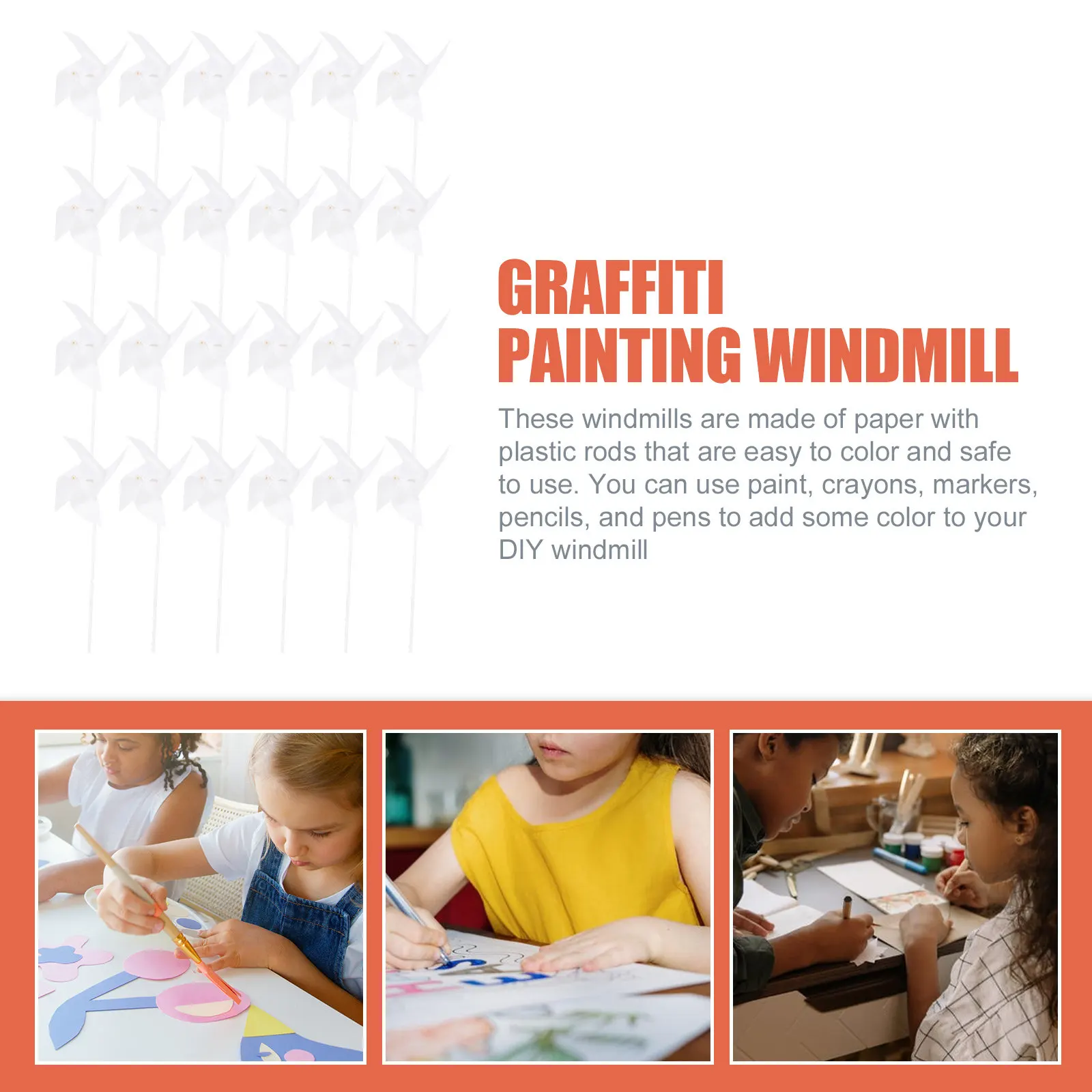 Kit de manualidades para niños: molinos viento graffiti - imagen 5
