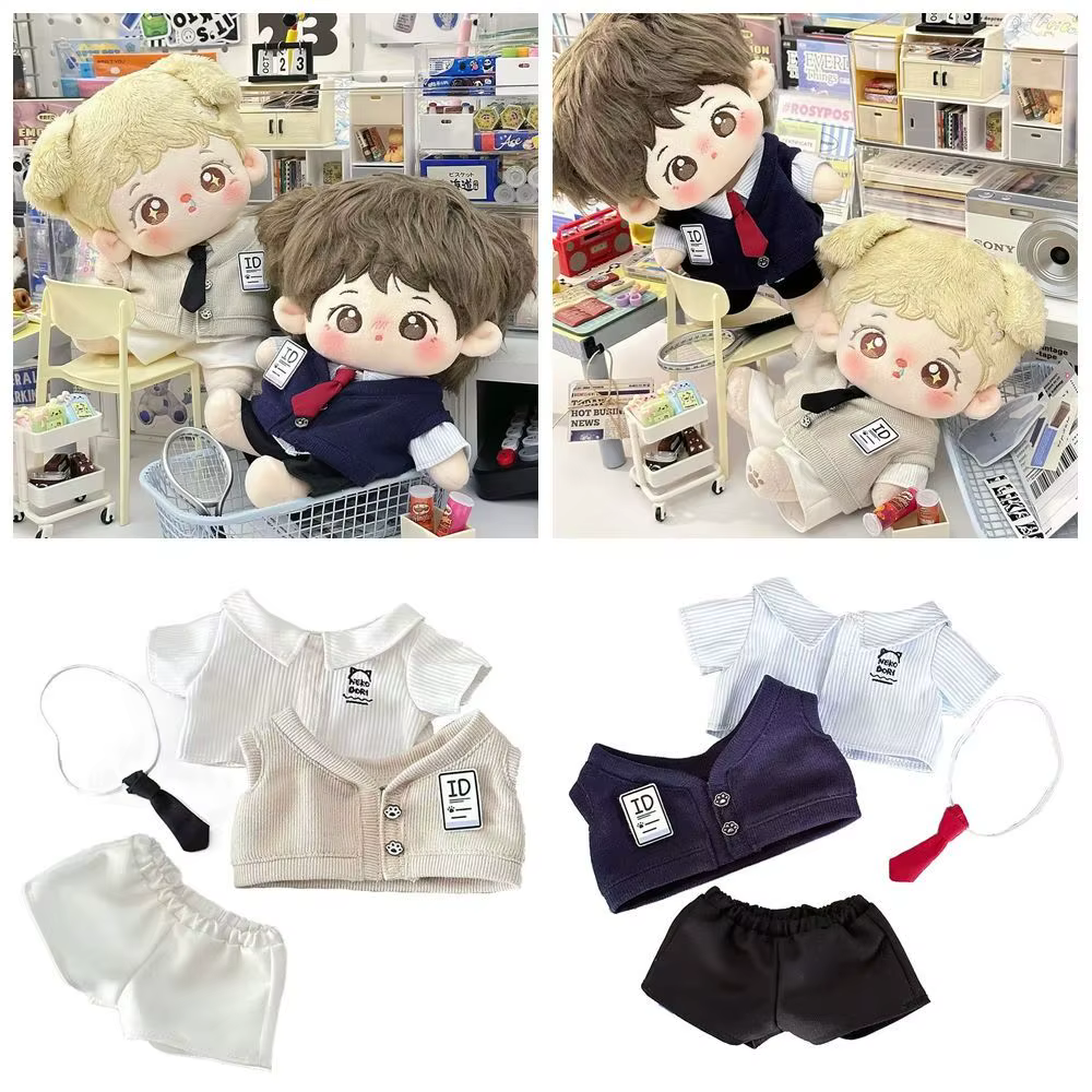 Conjunto completo de uniforme escolar para muñeca de 20 cm