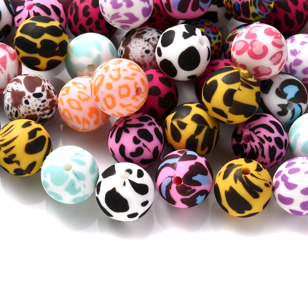 Cuentas de silicona para cadena de chupete de colores - imagen 5