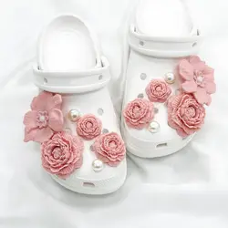 Adornos 3D florales con clip desmontable para zapatos de playa