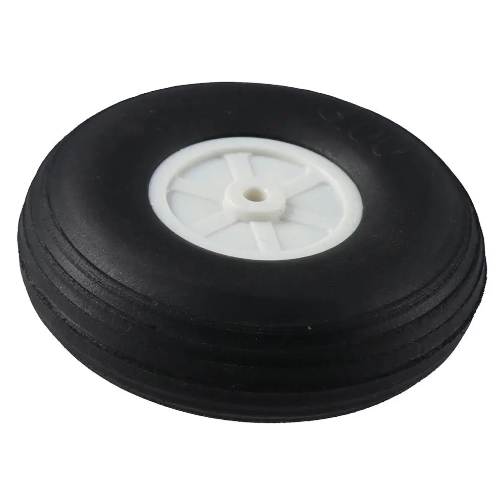 Ruedas de recambio para avioncito de control remoto – Goma negra resistente - imagen 3