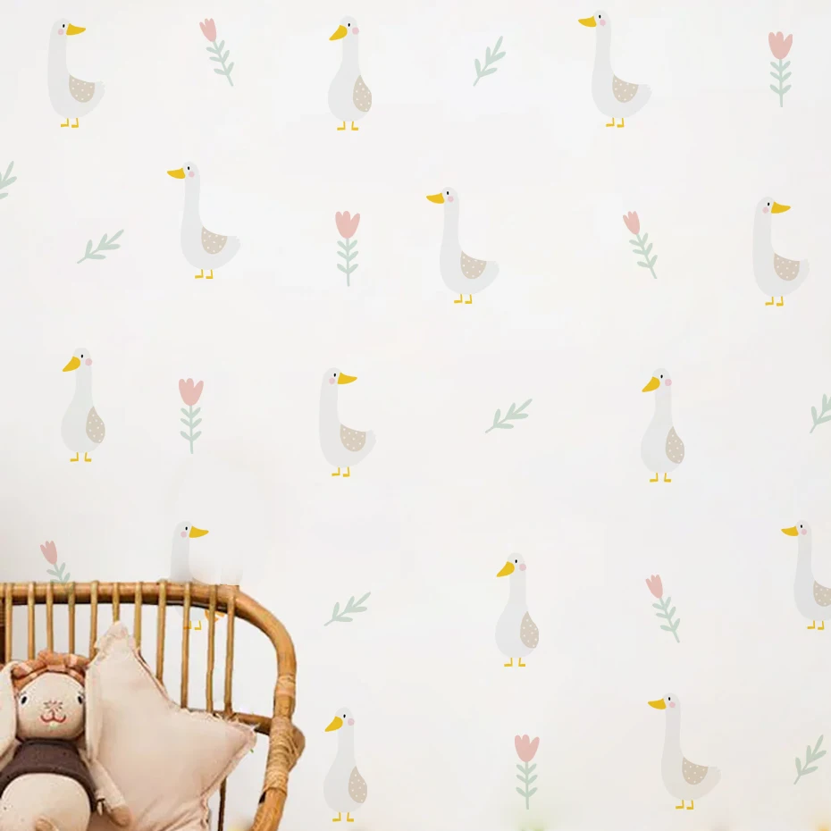 Pegatina de pared infantil de patitos bohemios para habitación - imagen 4