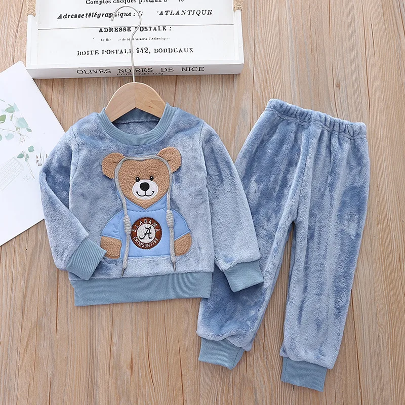 Conjunto pijama franela niños – Cálido otoño invierno - imagen 2