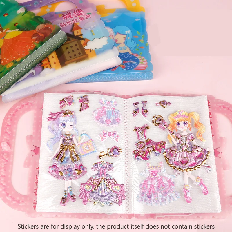 Álbum portátil de pegatinas infantiles dibujos animados artesanal - imagen 5