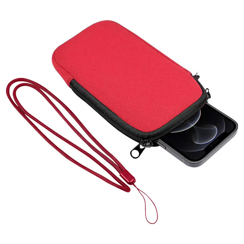 Funda móvil acolchada impermeable con cremallera para viaje