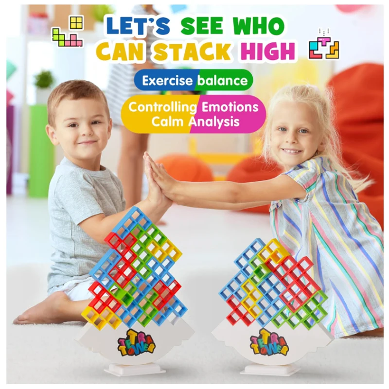 Juego de equilibrio 3D Tetris apilable para niños puzzle