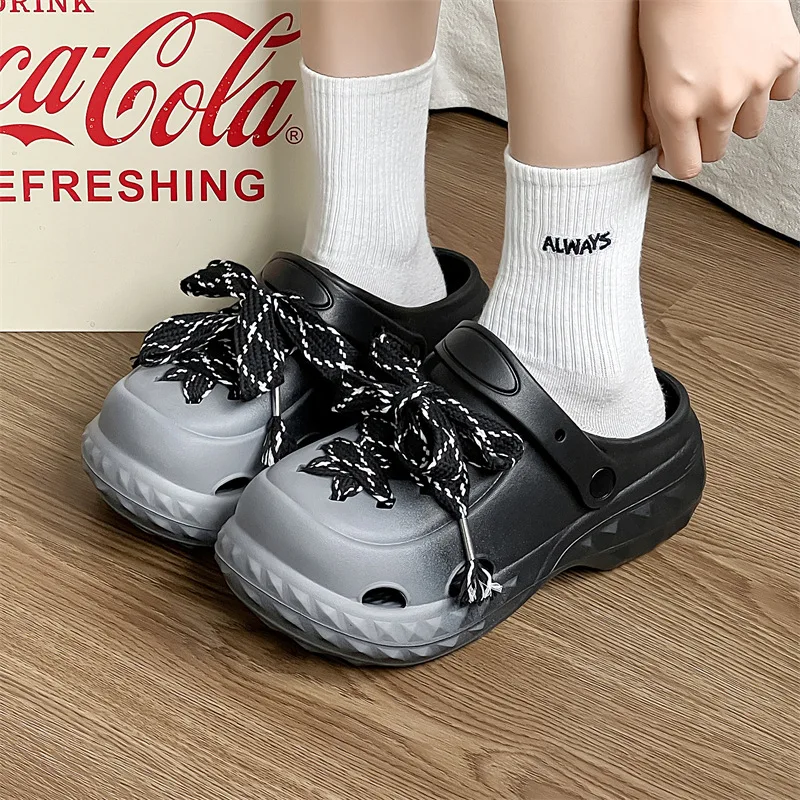 Sandalias infantiles de verano con plataforma y cordones - imagen 2