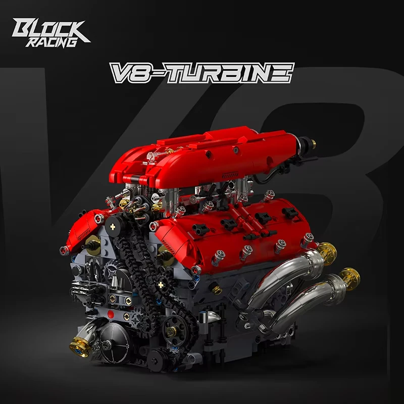 Kit de construcción motor V8 con caja de cambios para niños - imagen 2