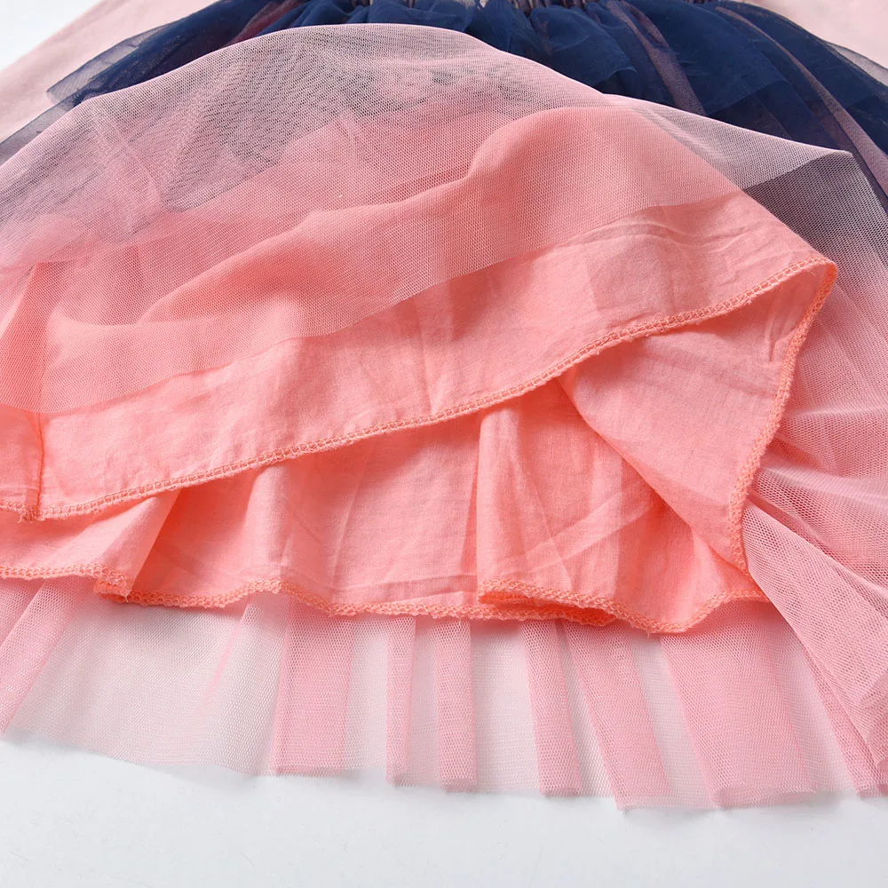 Vestido de princesa DXTON con lentejuelas y capa de tul para niñas - imagen 5