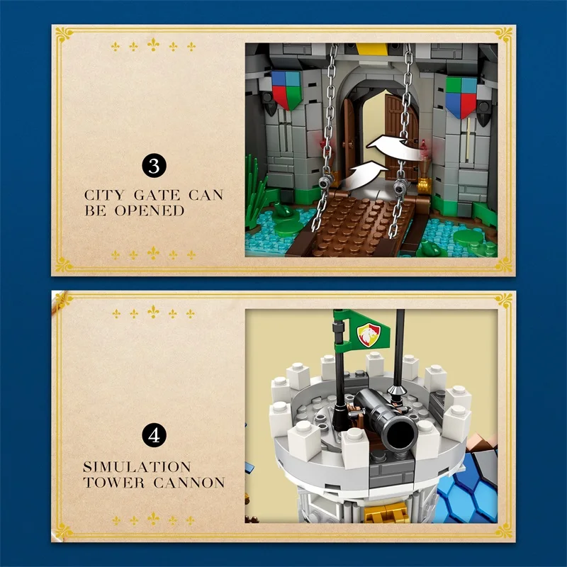 Bloques de construcción de castillo medieval estilo europeo MOC - imagen 4