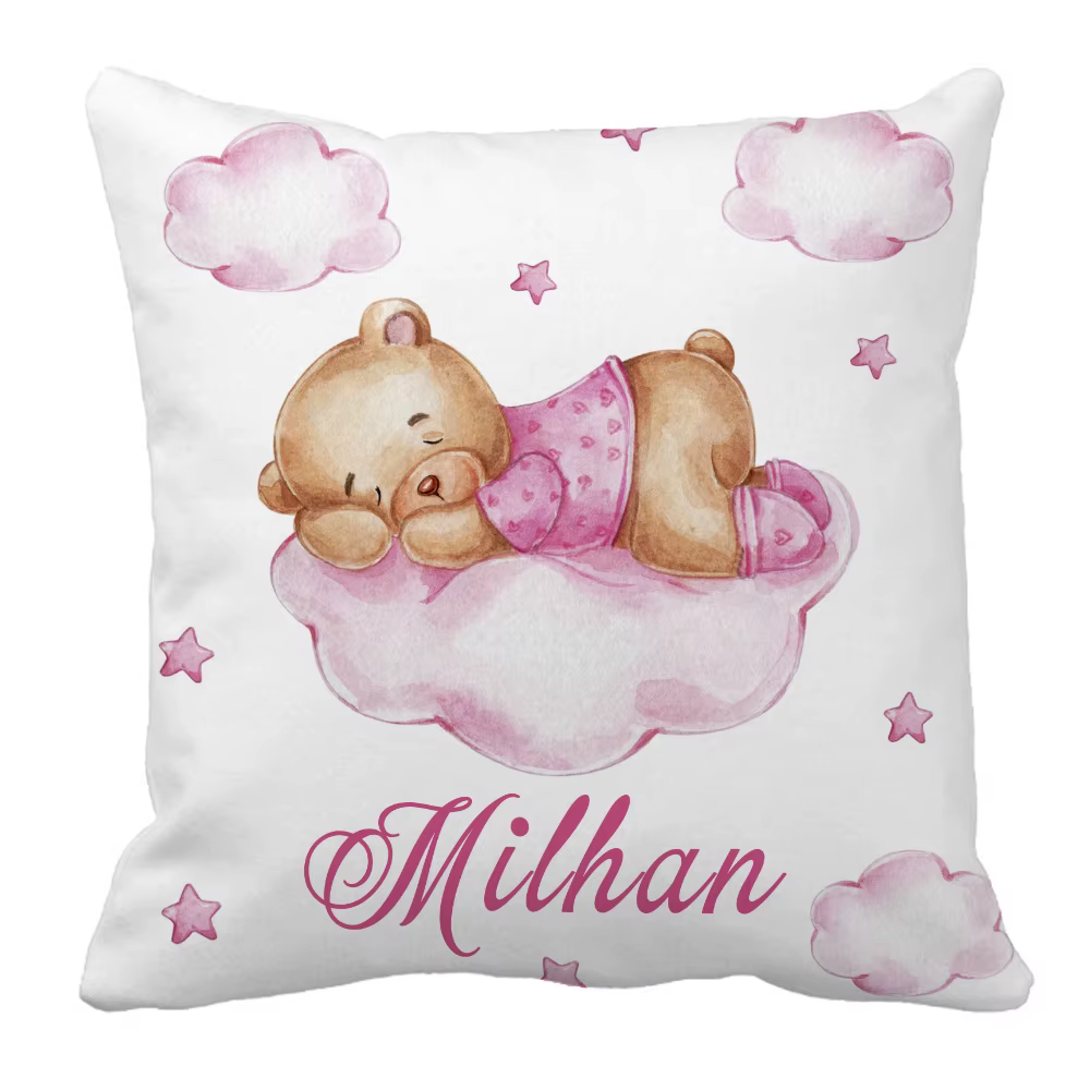 LVYZIHO ropa de cama para cuna con nombre – Oso, luna, nube, estrellas - imagen 3