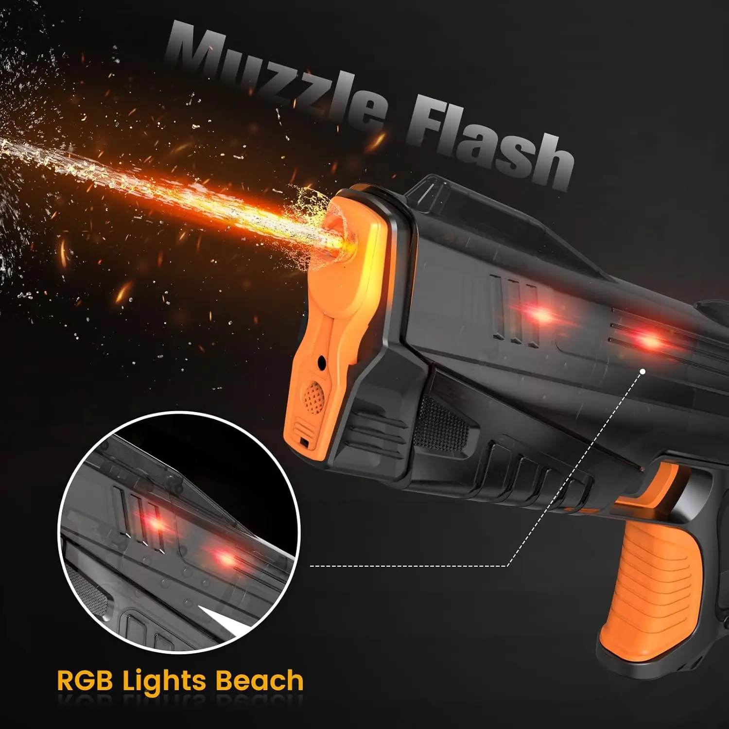 Pistola de agua eléctrica con chorro automático para fiestas - imagen 2