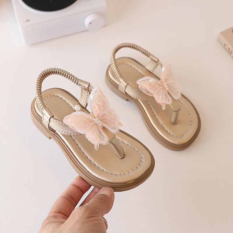 Sandalias de princesa para niña con suela suave antideslizante