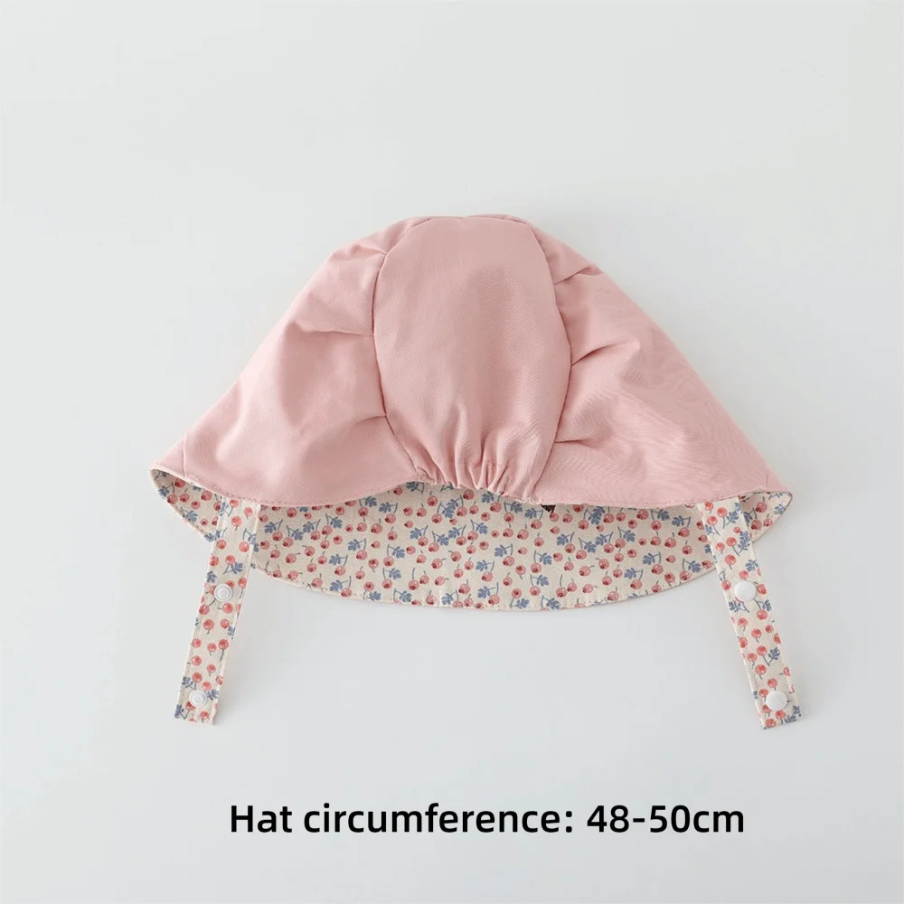 Sombrero de sol algodón reversible floral ala ancha transpirable - imagen 5