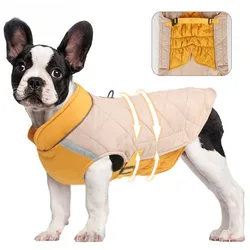 Abrigo de invierno para perros reflectante de algodón grueso