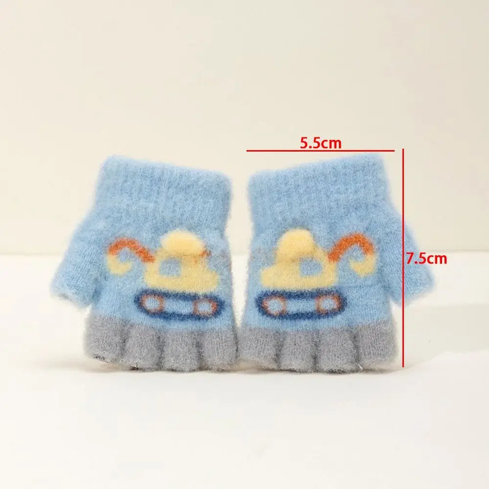 Guantes de dibujos animados para niños en tono azul
