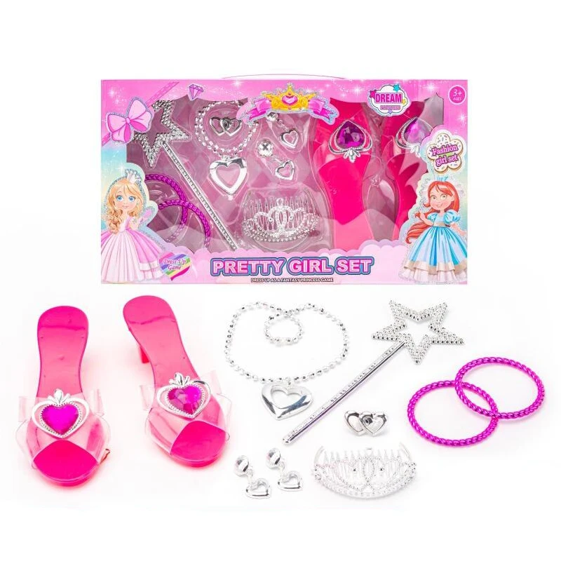 Juego de rol princesa con joyería y maquillaje para niñas - imagen 4