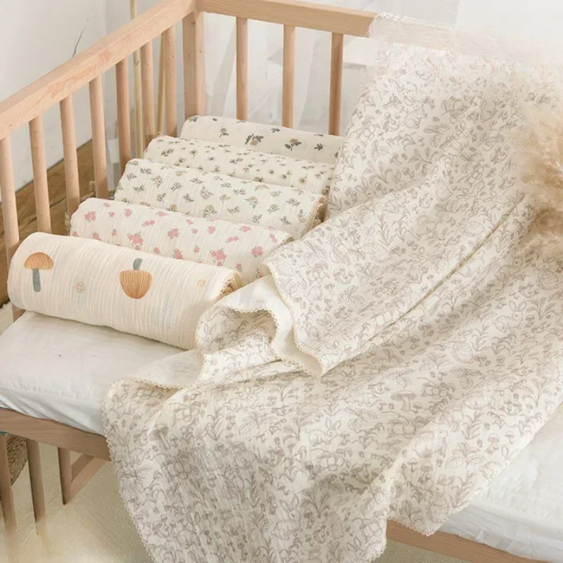 Manta muselina algodón bebé floral verano – Envolvente recién nacido - imagen 2