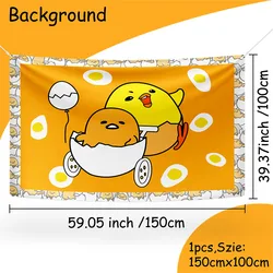 Gudetama decoración de fiesta infantil desechable con pancarta