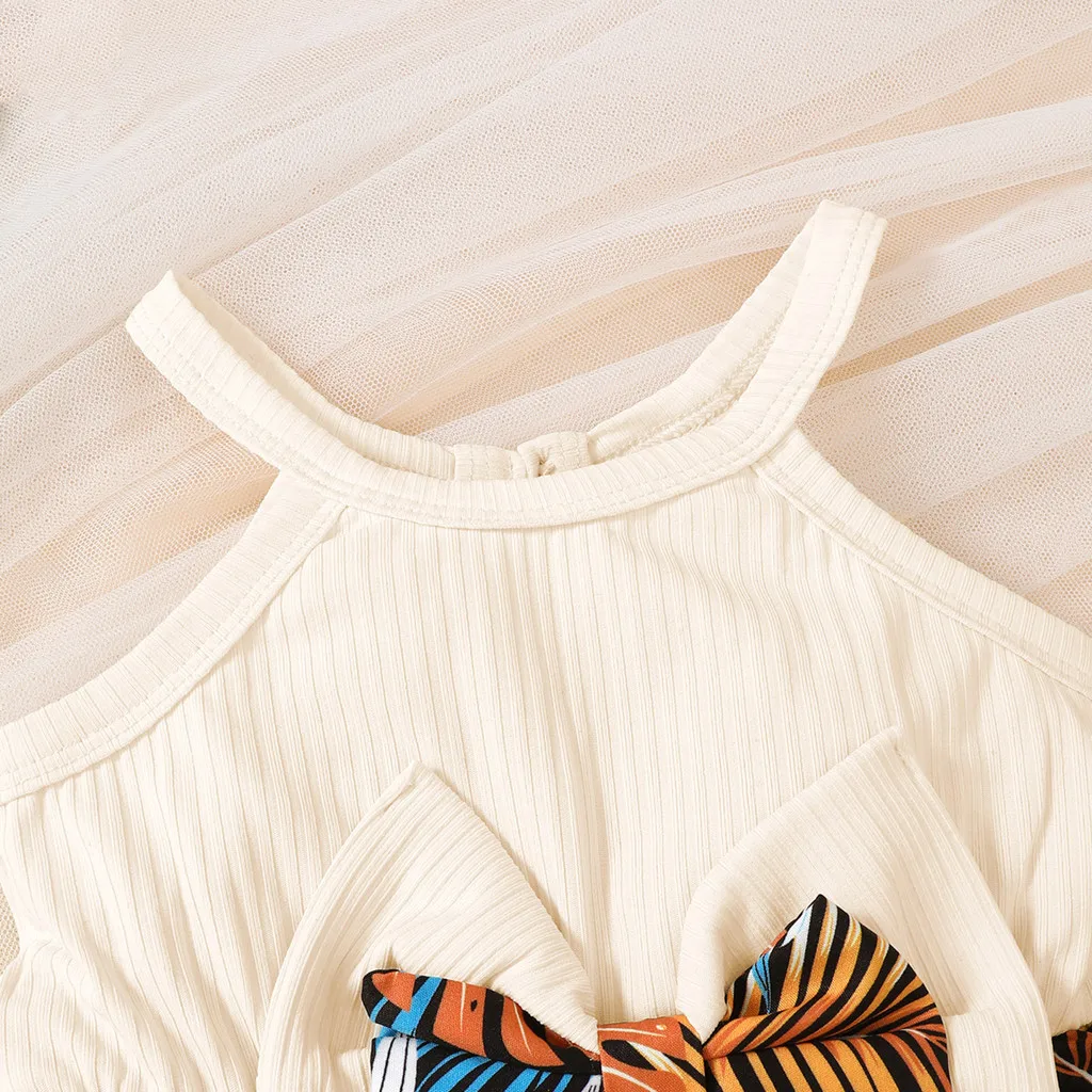 Vestido veraniego para nina 0-3 anos con lazo y sombrero - imagen 3