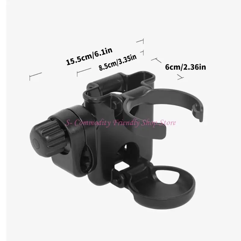 Portabotellas para cochecito con abrazadera giratoria ajustable - imagen 5
