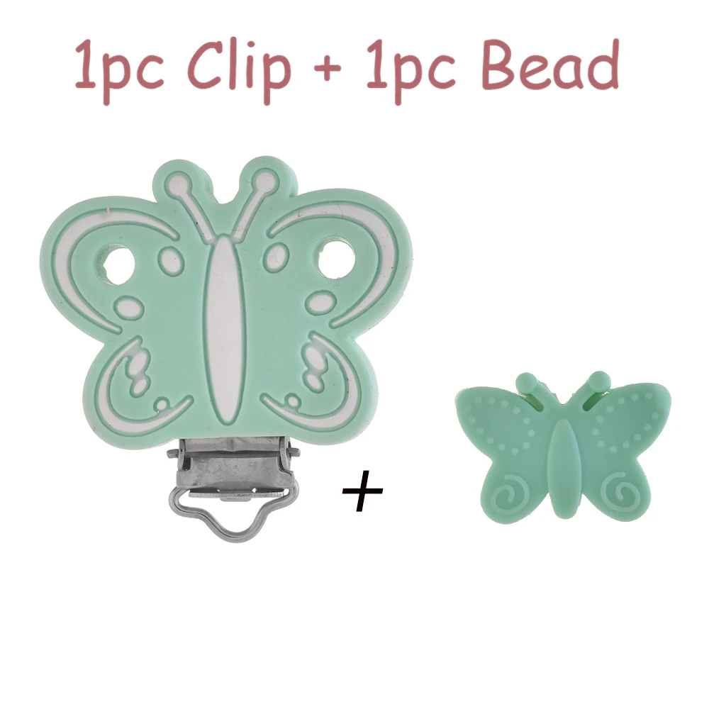 Clips de silicona mariposa para cadena de chupete – Sin BPA, calidad alimentaria - imagen 5