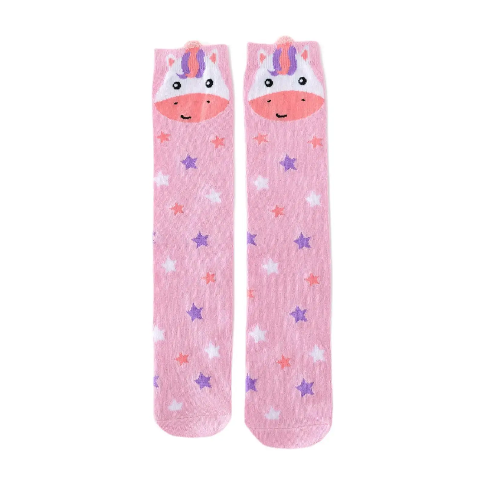 Calcetines altos en algodón suave con estampado de animales para niñas - imagen 5