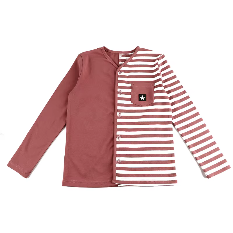 Pijama infantil a rayas con apertura frontal y manga larga - imagen 4