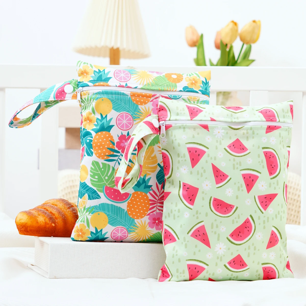 Elinfant Bolsa de Pañales Reutilizable Impermeable Húmeda y Seca - imagen 2