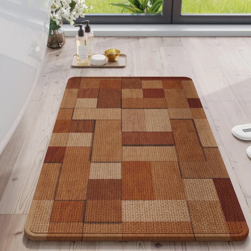 Alfombra de baño de cáñamo antideslizante, secado rápido y lavable - imagen 5