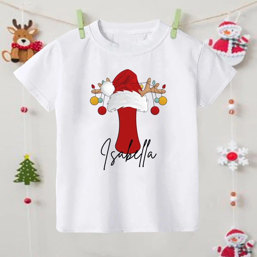 Camisa de navidad personalizada con nombre para niño top festivo - imagen 3