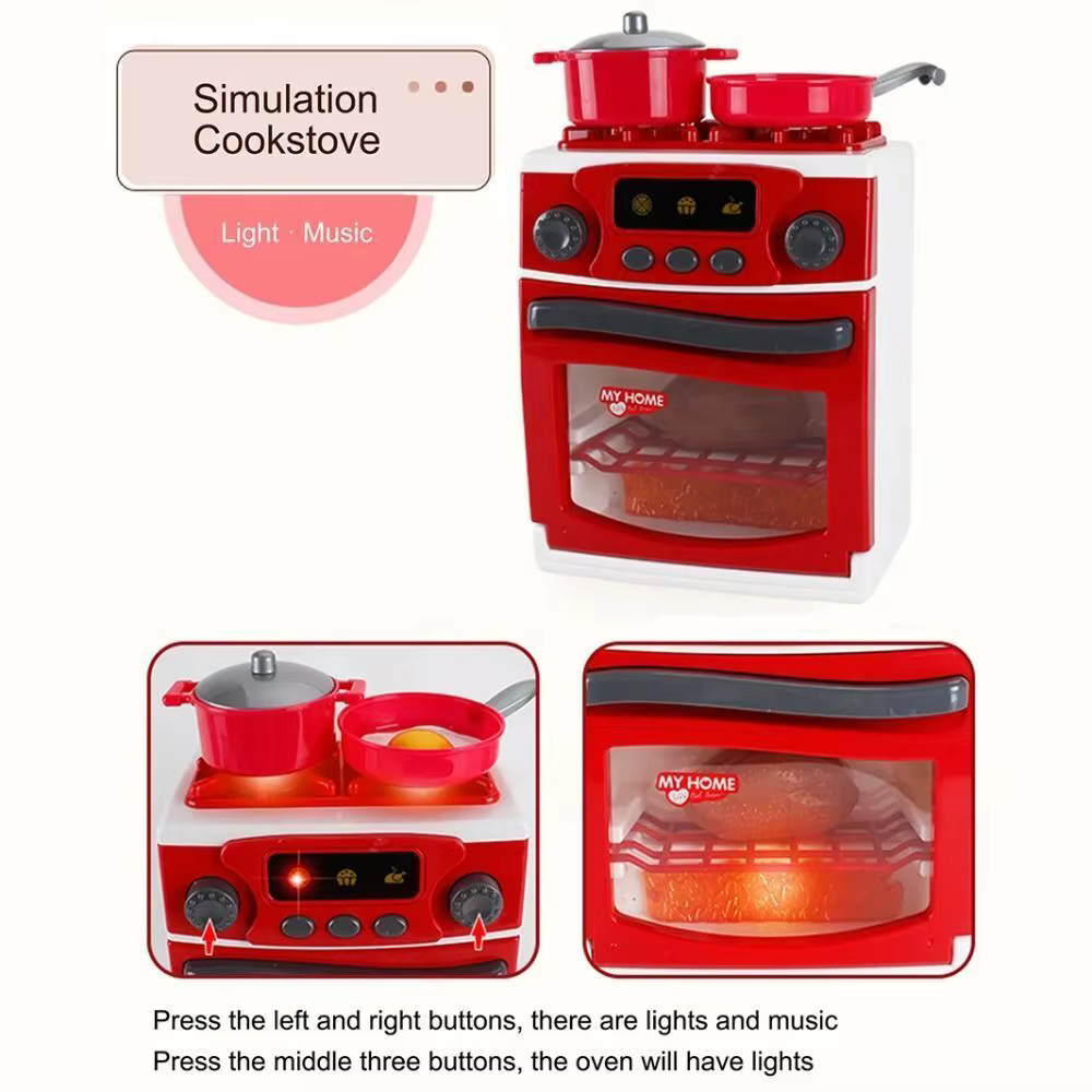 Cocina de juguete infantil con cafetera, luz y sonidos
