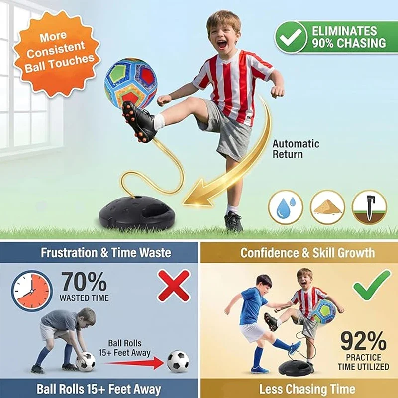 Set de entrenamiento de fútbol con rebote para padres e hijos - imagen 3
