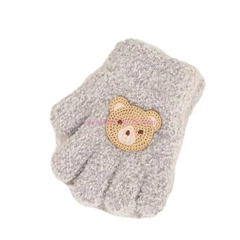Guantes de punto de oso para niños – Lavables en invierno - imagen 4