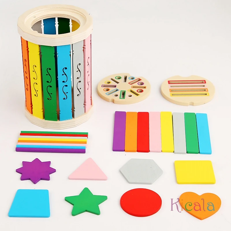 Juego Montessori clasificación de formas y colores madera para niños - imagen 5
