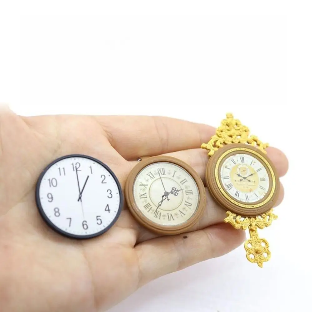 Reloj de pared en miniatura estilo europeo para casa de muñecas - imagen 5