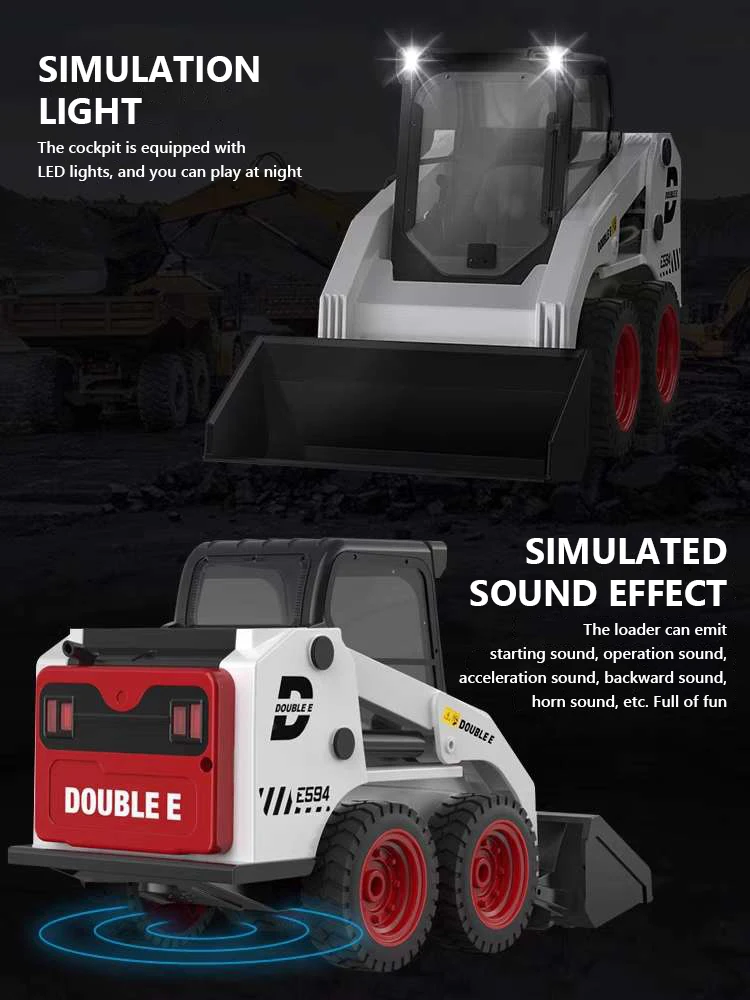 Doble E Excavadora RC para niños - Juguete remoto y confiable - imagen 3