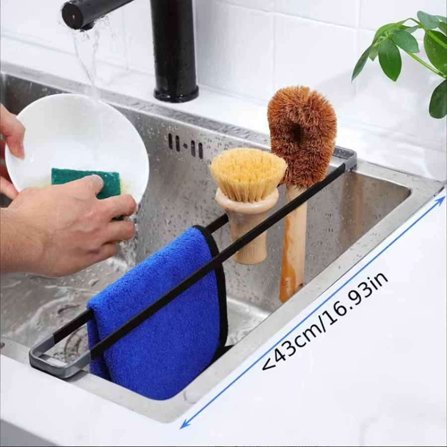 Colgador de paños de cocina sobre el fregadero, anti-óxido - imagen 4
